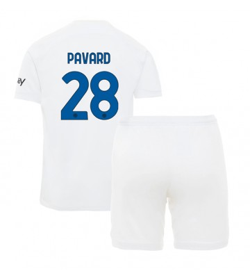Inter Milan Benjamin Pavard #28 Bortaställ Barn 2023-24 Kortärmad (+ Korta byxor)